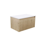 Fienza 75RS-C Alina Fluted Scandi Oak 750 Wall-Hung Cabinet Cabinet Only No Top - Vanity Units
