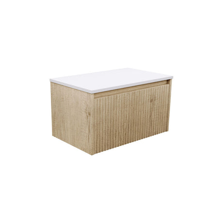 Fienza 75RS-C Alina Fluted Scandi Oak 750 Wall-Hung Cabinet Cabinet Only No Top - Vanity Units