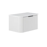 Fienza 75UW-C Minka Curved Satin White 750 Wall Hung Cabinet - Vanity Units