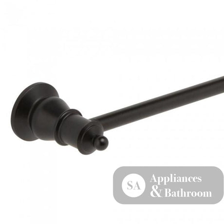 Fienza 81001B Adjustable Lillian Single Towel Rail Matte Black - Towel Rail