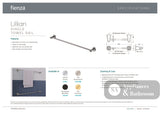 Fienza 81001UB Lillian Adjustable Single Towel Rail Urban Brass - Towel Rail