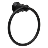 Fienza 81002B Lillian Towel Ring Matte Black - Hand Towel Holder