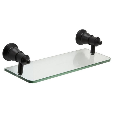 Fienza 81007B Lillian Glass Shelf Matte Black - Glass Shelf