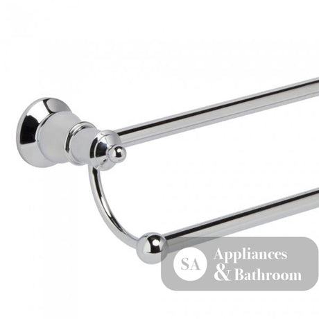 Fienza 81008 Lillian Adjustable Double Towel Rail 800mm Chrome - Double Towel Rail