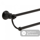 Fienza 81008B Lillian Adjustable Double Towel Rail Matte Black - Double Towel Rail