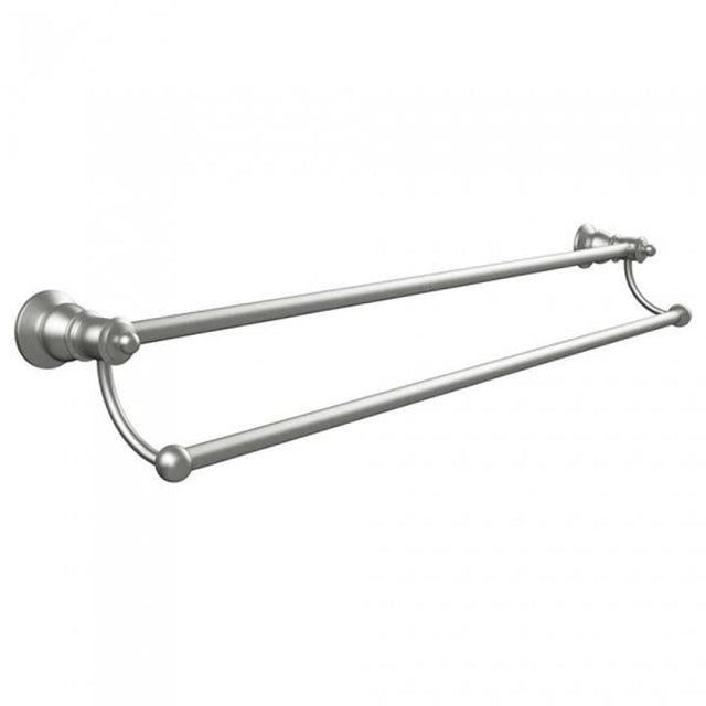 Fienza 81008BN Lillian Adjustable Double Towel Rail Brushed Nickel