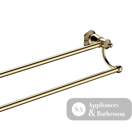 Fienza 81008UB Lillian Double Adjustable Towel Rail Urban Brass - Double Towel Rail