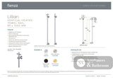 Fienza 8101000BN Lillian Vertical Heated Towel Rail 93 x 1000mm Brushed Nickel