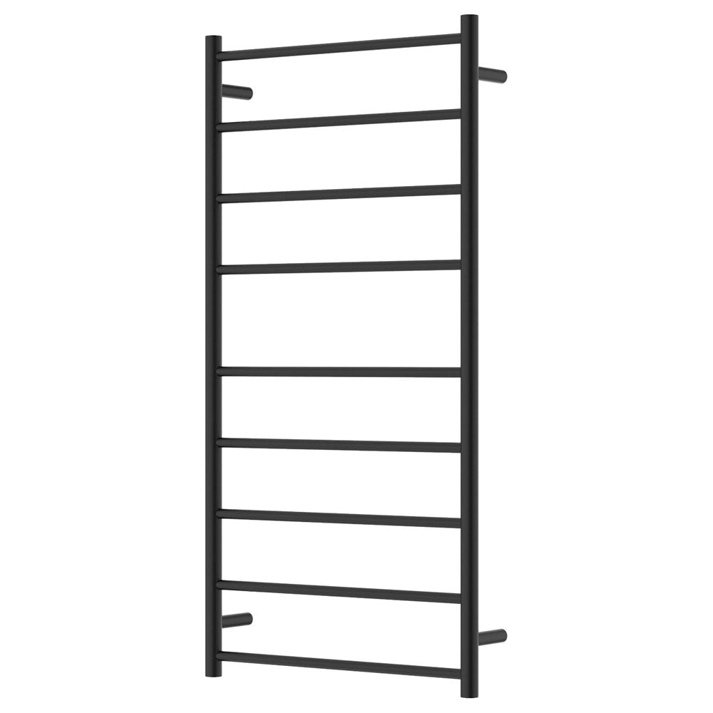 Fienza 82760120MB Isabella Heated Towel Rail 600 x 1200mm Matte Black - Heated Towel Ladder