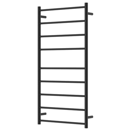 Fienza 82760120MB Isabella Heated Towel Rail 600 x 1200mm Matte Black - Heated Towel Ladder