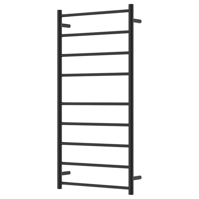 Fienza 82760120MB Isabella Heated Towel Rail 600 x 1200mm Matte Black - Heated Towel Ladder