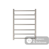 Fienza 8276080BN Isabella Heated Towel Rail 600 x 800mm Brushed Nickel