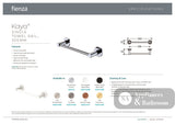 Fienza 8280130BN Kaya Single Towel Rail 300mm Brushed Nickel - Towel Rail