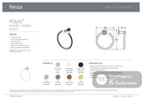 Fienza 82802 Kaya Hand Towel Ring Chrome - Bathroom Accessories