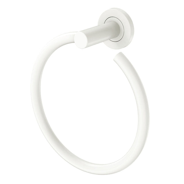 Fienza 82802MW Kaya Hand Towel Ring Matte White - Bathroom Accessories