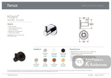 Fienza 82804 Kaya Robe Hook Chrome - Robe Hooks