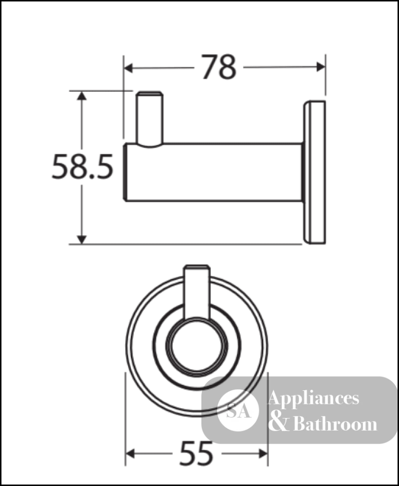 Fienza Kaya Robe Hook Urban Brass 82804Ub Bathroom Accessories