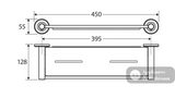 Fienza 82807CO Kaya Shower Shelf Brushed Copper - Shower Shelf