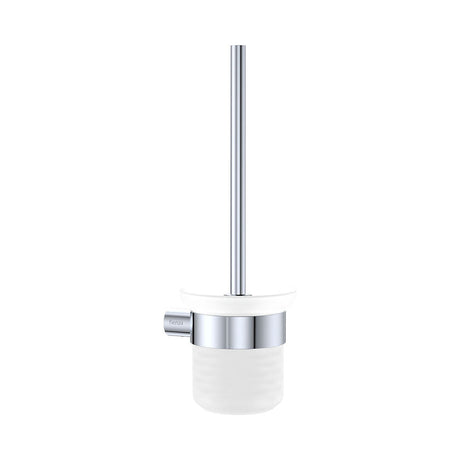 Fienza 889010 Empire Slim Toilet Brush & Glass Holder Chrome - Accessories