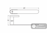 Fienza 88902BN Empire Slim Hand Towel Holder Brushed Nickel - Towel Rail