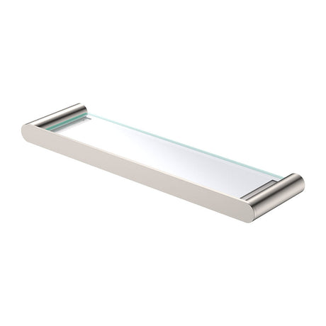 Fienza 88907BN Empire Slim Shower Shelf Glass Brushed Nickel - Bathroom Shelves