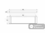 Fienza 88907CO Empire Slim Shower Shelf Glass Brushed Copper - Bathroom Shelves