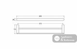 Fienza 88908600B Empire Slim Double Towel Rail 600mm Matte Black - Accessories