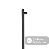 Fienza 889900B Empire Slim Vertical Heated Towel Rail 12V 900mm (1 Bar) Matte Black - Towel Ladder