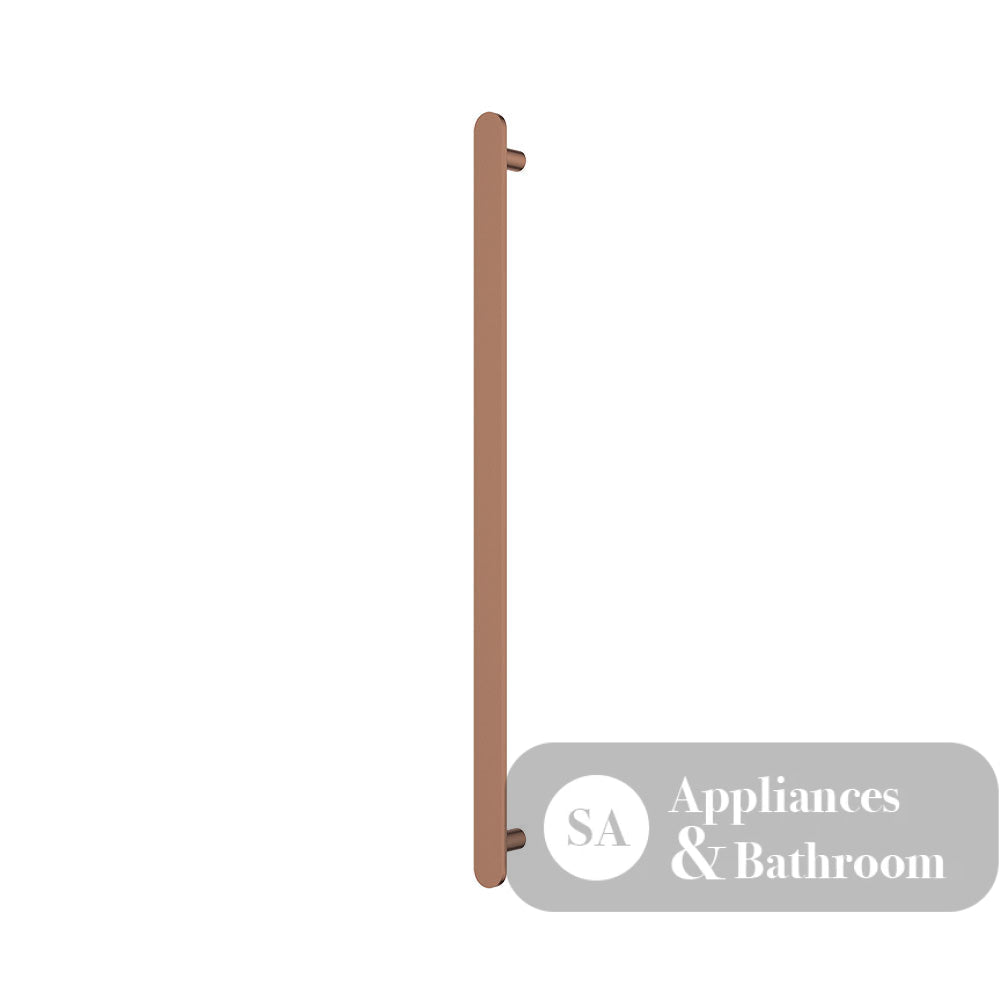 Fienza 889900CO Empire Slim Vertical Heated Towel Rail 12V 900mm (1 Bar) Brushed Copper - Towel Ladder