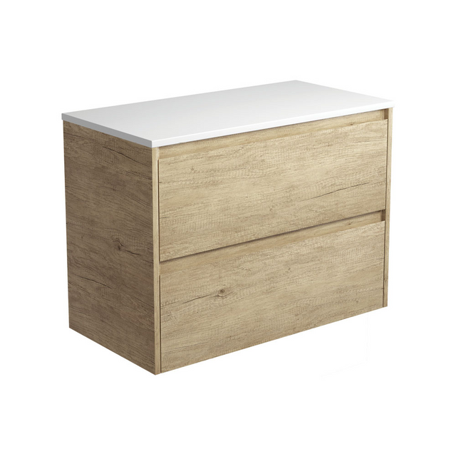 Fienza 90BS Amato 900 Wall Hung Cabinet Scandi Oak Cabinet Only - Cabinet Only