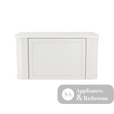 Fienza 90CM Mila Curved Satin White 900 Wall Hung Cabinet - Vanity Units