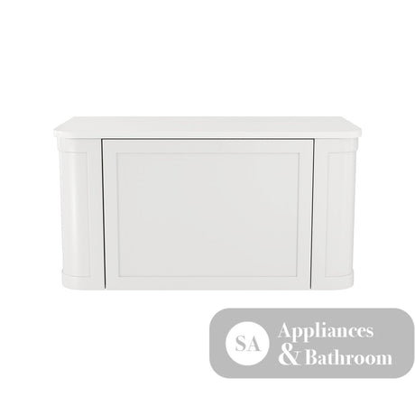 Fienza 90CM Mila Curved Satin White 900 Wall Hung Cabinet - Vanity Units