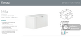 Fienza 90CM Mila Curved Satin White 900 Wall Hung Cabinet - Vanity Units