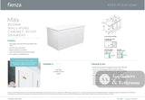 Fienza 90MR Mila 900mm Wall-Hung Cabinet Right Drawer Cabinet Only - Cabinet Only