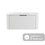Fienza 90UW-C Minka Curved Satin White 900 Wall Hung Cabinet - Vanity Units