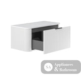 Fienza 90UW-C Minka Curved Satin White 900 Wall Hung Cabinet - Vanity Units