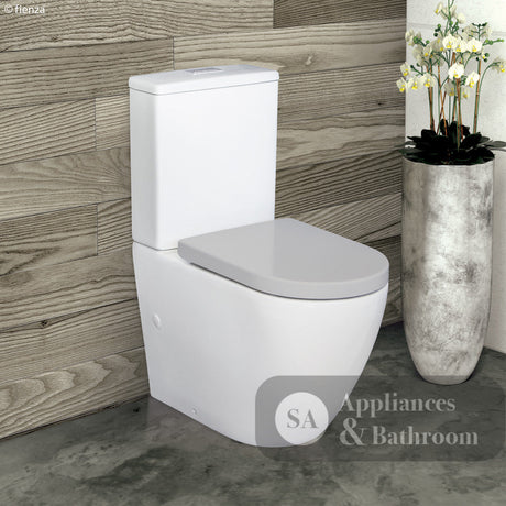 Fienza Alix Back-to-Wall Suite - Grey Seat - Back to Wall Suites
