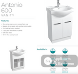 Fienza Antonio 60Ekw 600Mm White Vanity Unit - Special Order Units