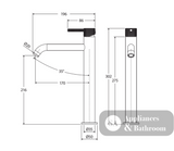 Fienza Axle 231107 Chrome Tall Basin Mixer Mixers