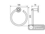 Fienza Axle Hand Towel Ring 83102BN - Brushed Nickel - Hand Towel Holder