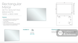 Fienza BEM-12080 Bevel Edge Rectangular Mirror 1200 x 800mm - Mirrors