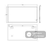 Fienza BEM-15080 Bevel Edge Rectangular Mirror 1500 x 800mm - Mirrors
