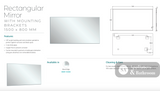 Fienza BEM-15080 Bevel Edge Rectangular Mirror 1500 x 800mm - Mirrors