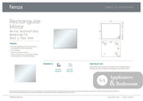 Fienza BEM-9075 Bevel Edge Rectangular Mirror 900x750mm - Mirrors
