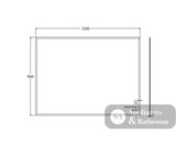 Fienza BEM12090G Bevel Edge Rectangular Glue-On Mirror 1200 x 900mm - Mirrors