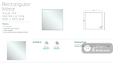 Fienza BEM9090G Bevel Edge Rectangular Glue-On Mirror 900 x 900mm - Mirrors