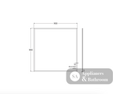 Fienza BEM9090G Bevel Edge Rectangular Glue-On Mirror 900 x 900mm - Mirrors