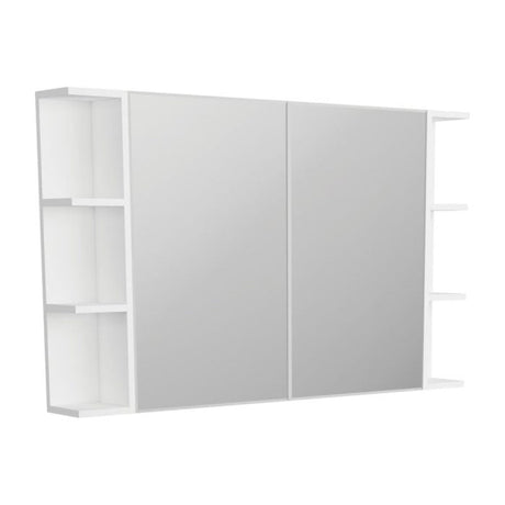 Fienza BSS120 Bevel Edge 900 Mirror Cabinet 2 Side Shelves - Mirrors & Cabinets