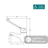 Fienza CARE2L Accessible Toilet Care Kit 2 with Left Hand 40° Degrees Rail Blue Seat - Adjustable Link Toilet