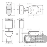 Fienza CARE2LG Accessible Toilet Care Kit 2 with Left Hand 40° Degrees Rail Grey Seat - Adjustable Link Toilet